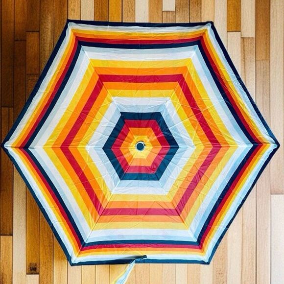 NWT Gorgeous Nautica Navy, red orange yellow white & blue 42” Auto Open Umbrella - Picture 10 of 12